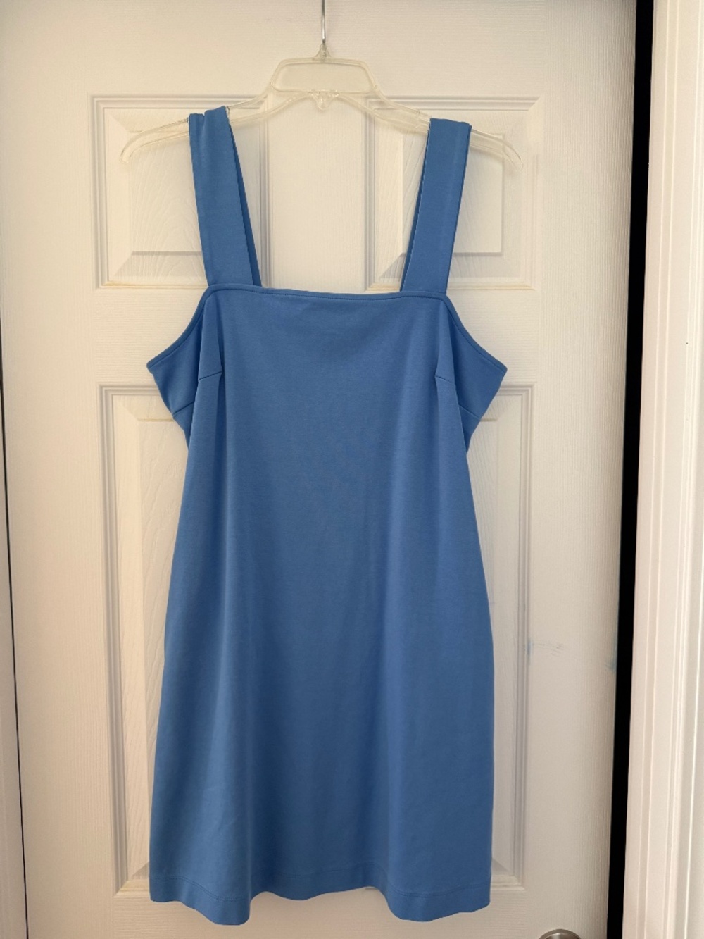 Old Navy blue sleeveless minidress w pockets Square Neck size M